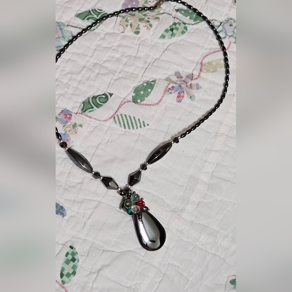 Elegant Black Beaded Necklace